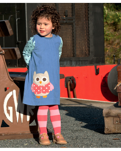 Frugi Baby Tights Organic Cotton - ONLY 1 LEFT Size 6-12 MONTHS- Raspberry Pink stripe Tights