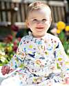 Frugi Babygrow - White with Rainbow Sea - Organic Cotton Babygrows
