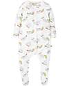 Frugi Babygrow - White with Sloths- Organic Cotton Babygrows
