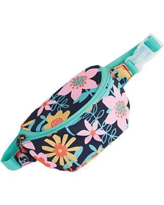 Frugi Bertie Belt Bag - Indigo Dahlia Fields - Recycled Fabric Pouch