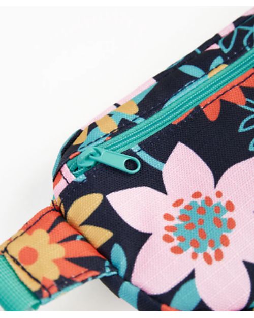 Frugi Bertie Belt Bag - Indigo Dahlia Fields - Recycled Fabric Pouch