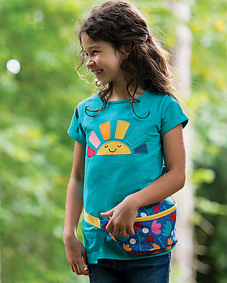 Frugi Bertie Belt Bag - Lotus Bloom - Recycled Fabric Messenger and Family Bags