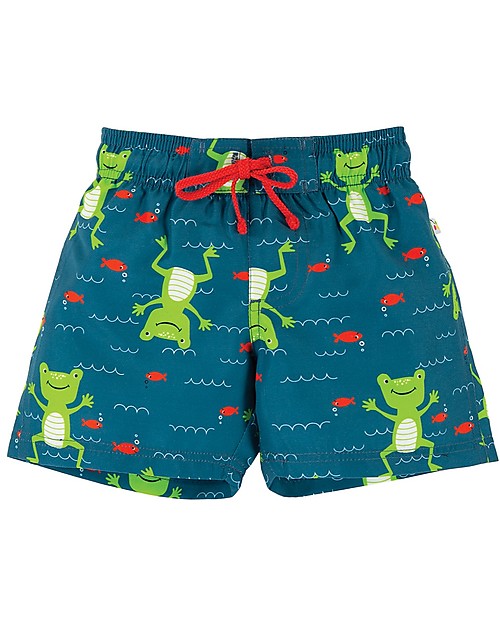 Frugi Board Shorts - Ribbit River - Made with recycled plastic bottles! Swimming Trunks