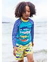 Frugi Board Shorts - Yellow with Sharks - Recycled Bottles Swimming Trunks