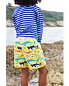 Frugi Board Shorts - Yellow with Sharks - Recycled Bottles Swimming Trunks