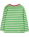 Frugi Bobby Applique Top - Fjord Green Stripe/Ladybird - Organic Cotton Long Sleeves Tops