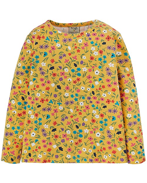 Frugi Bryher Top - Wild Flowers - GOTS Organic Cotton Long Sleeves Tops