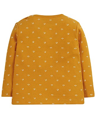 Frugi Button Applique Top - Floral Ditsy/Horse - Organic Cotton Long Sleeves Tops