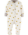 Frugi Buzzy Bee Babygrow, Natural/Buzzy Bee - 100% organic cotton Babygrows