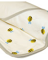 Frugi Buzzy Bee Blanket with Hood - 100% Organic Cotton Muslin Swaddle