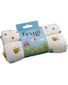 Frugi Buzzy Bee Muslin Squares 2 pack - 100% Organic Cotton Muslin Swaddle