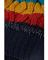 Frugi Cable Knit Bobble Hat - Indigo Multi Stripe Winter Hats