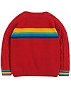Frugi Caleb Cable Knit Jumper, Tango Red/Rainbow (4-7 years) - Organic cotton Jumpers