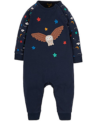 Frugi Cameron Romper - Moonlight Stars/Owl - Organic Cotton Rompers