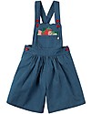 Frugi Chambray Culotte Dungaree, Chambray/Strawberries - 100% organic cotton Dungarees