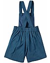 Frugi Chambray Culotte Dungaree, Chambray/Strawberries - 100% organic cotton Dungarees