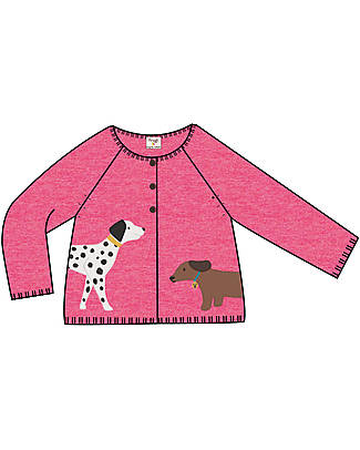 Frugi Character Cardigan - Watermelon -Dogs - City Dogs - 100% Organic Cotton Cardigans