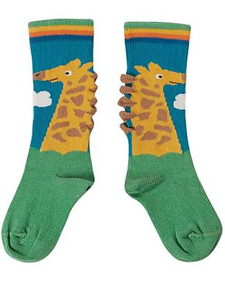 Frugi Character Socks - Green / Giraffe Socks