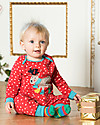 Frugi Charlie Romper, Tomato Stars/Reindeer - 100% organic cotton Babygrows