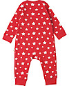 Frugi Charlie Romper, Tomato with Twinkle Star and Polar Bear - 100% Organic Cotton Babygrows