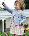 Frugi Colby Cardigan - Grey Marl/Flowers - Organic Cotton Cardigans