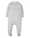Frugi Collared Babygrow with Feet - Grey Stripes/Ducks - 100% Organic Cotton Babygrows
