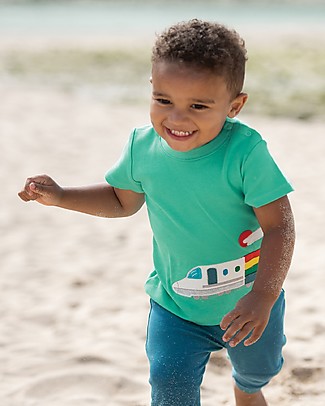 Frugi Cooper Top - Pacific Aqua/Train - Organic cotton T-Shirts And Vests