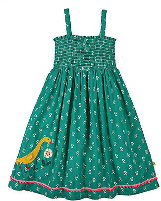 Frugi Cora Skirt Dress - Jasmine/Ducks - Organic Cotton Dresses