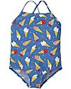 Frugi Coral Swimsuit, Ice Cream Dream - UPF 50+ Swimsuits