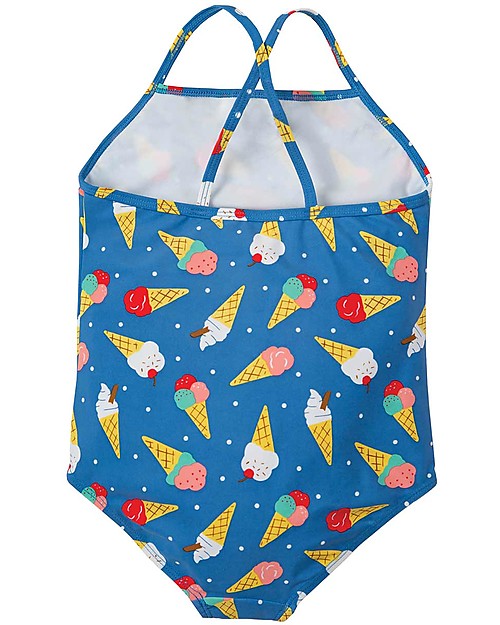 Frugi Coral Swimsuit, Ice Cream Dream - UPF 50+ Swimsuits