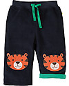 Frugi Cord Kneepatch Trousers with Applique, Navy/Tiger- 100% organic cotton Trousers
