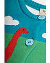Frugi Corin Knitted Cardigan - Camper Blue - Dino - Day at the Museum - 100% Organic Cotton Cardigans