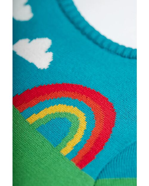 Frugi Corin Knitted Cardigan - Camper Blue - Dino - Day at the Museum - 100% Organic Cotton Cardigans