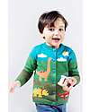 Frugi Corin Knitted Cardigan - Camper Blue - Dino - Day at the Museum - 100% Organic Cotton Cardigans