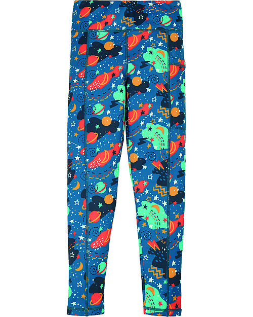 Frugi Cosmos Sports Leggings for Kids - Interstellar - Recycled Material Leggings