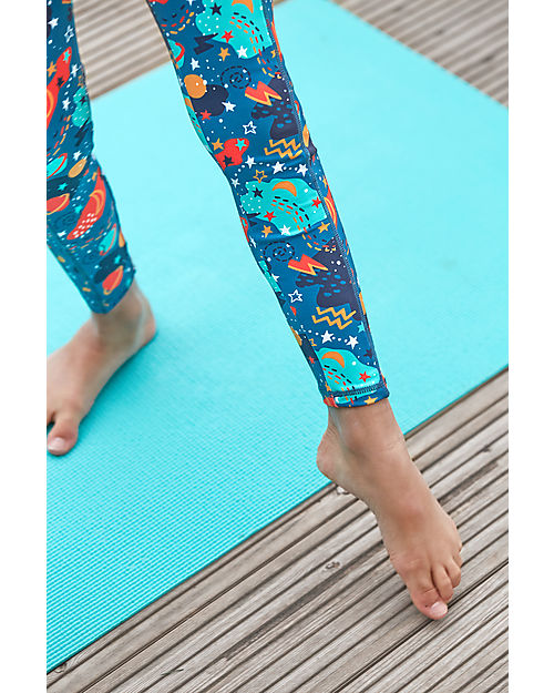 Frugi Cosmos Sports Leggings for Kids - Interstellar - Recycled Material Leggings