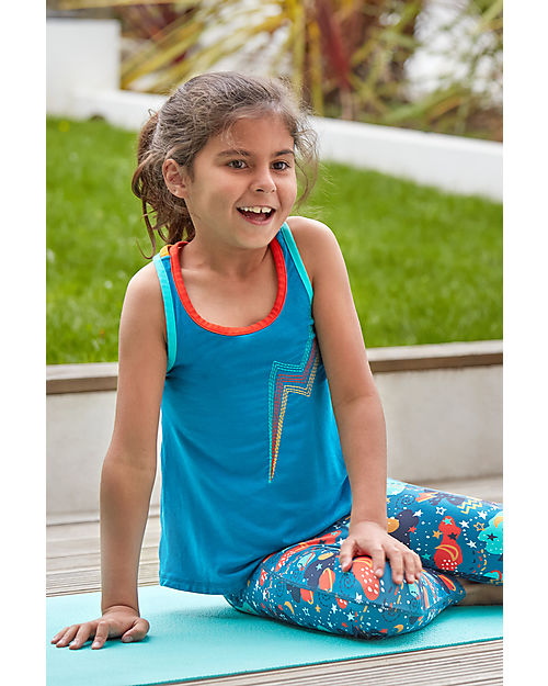 Frugi Cosmos Sports Leggings for Kids - Interstellar - Recycled Material Leggings