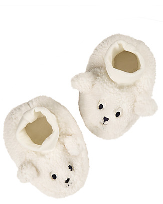 Frugi Cosy Booties - Sheep - Recycled Material Slippers