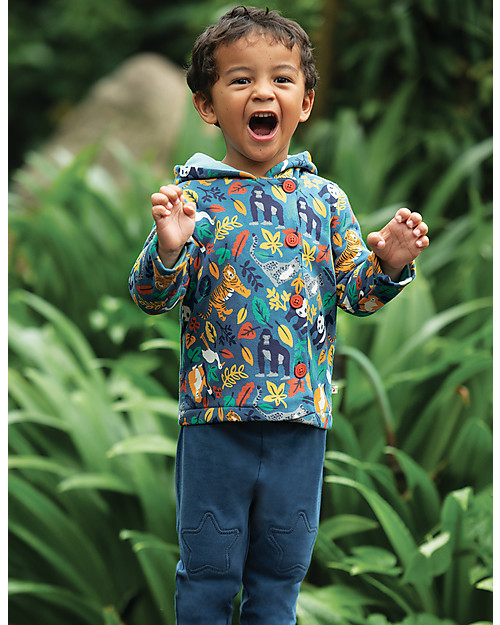 Frugi Cosy Button Up Jacket, Endangered Heroes - 100%  organic cotton Jackets