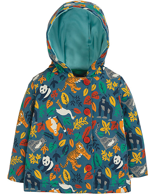 Frugi Cosy Button Up Jacket, Endangered Heroes - 100%  organic cotton Jackets