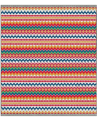 Frugi Cosy Fairisle Blanket - Deep Sea Fairisle Muslin Swaddle