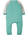 Frugi Cosy Knitted Romper, Aqua/Clouds - 100% organic cotton Babygrows