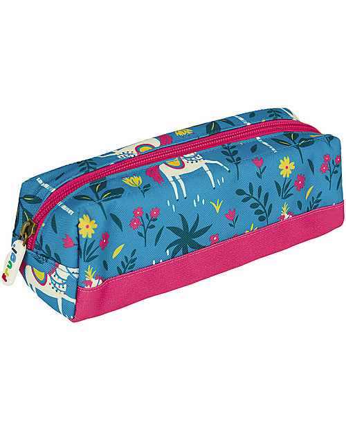 Frugi Crafty Pencil Case - Teal Indian Horse - Made with Recycled Material! Pencil Cases