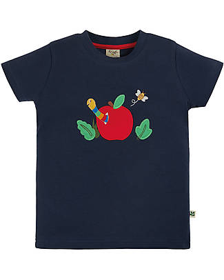 Frugi Creature Applique T-Shirt - Indigo/Apple - GOTS Organic Cotton Interlock - The National Trust Collaboration! T-shirts