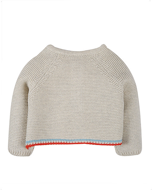 Frugi Cute as a Button Cardigan - Grey Marl/Duck - 100% organic cotton Cardigans