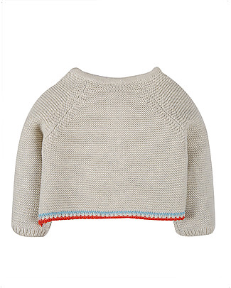 Frugi Cute as a Button Cardigan - Grey Marl/Duck - 100% organic cotton Cardigans
