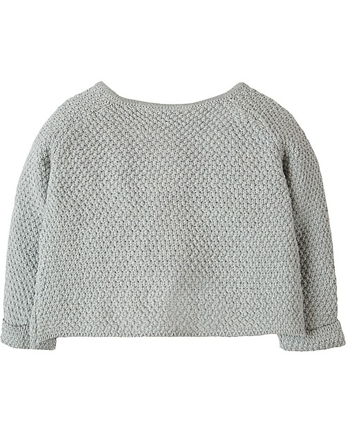 Frugi Cute as a Button Cardigan, Grey Marl/Lamb - 100% organic cotton Cardigans