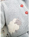 Frugi Cute as a Button Cardigan, Grey Marl/Lamb - 100% organic cotton Cardigans
