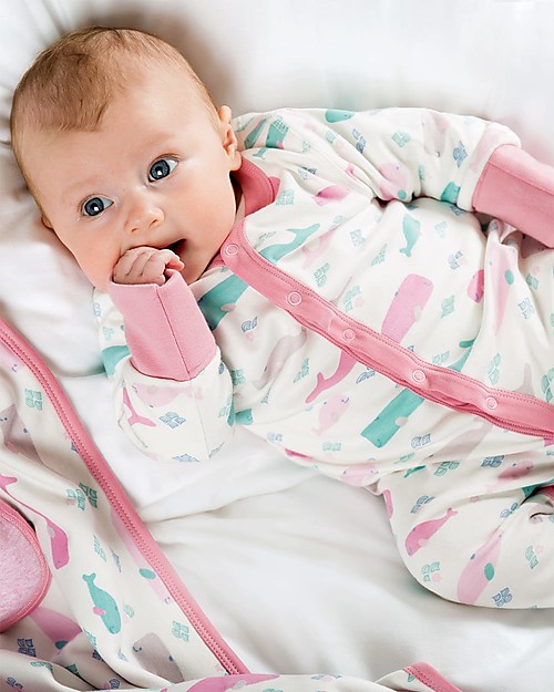 Frugi Darling Babygrow, Little Whale - 100% Organic cotton Babygrows