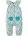 Frugi Dory Gathered Playsuit, Jamboree Jungle - Elasticated Organic Cotton Babygrows
